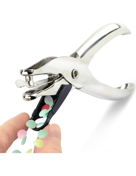 Paquete de 3 Alicates Perforadores Rapesco 1739 Metal 10 Hojas