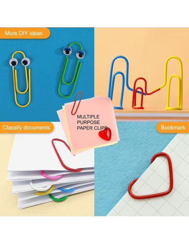 Set de 300 Clips de Papel y Bandas de Goma Sopito Multicolor