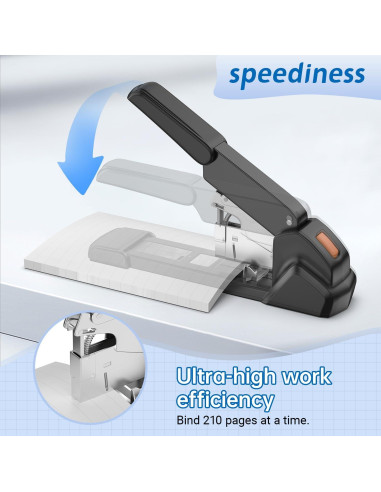 Grapador Ergonómico LHOCEAN Alta Capacidad 240 Hojas Metal