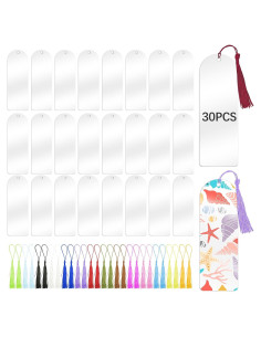 30 Marcadores de Libros Acrílicos Transparentes Lipetol 15x5 cm