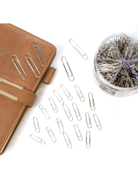 Clips de Papel Grandes Wakawaga 700 Piezas Acero Inoxidable