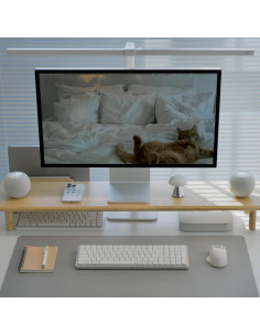 Soporte Elevador Doble para Monitor de Bambú ROCDEER 100 cm 2