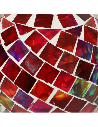 Globo de Riego de Vidrio Mosaico Sunnydaze 24.1 cm Magenta