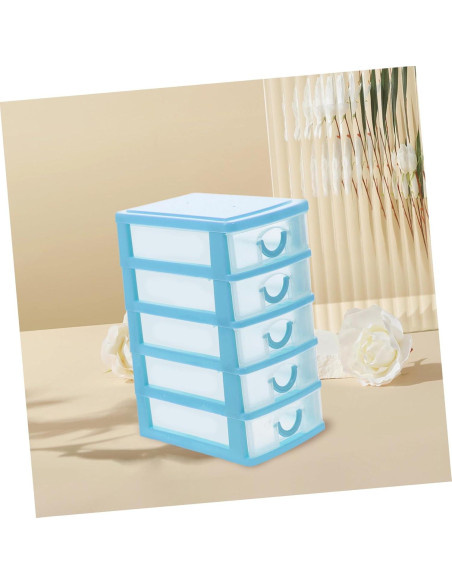 Organizador de Escritorio NUOBESTY 5 Cajones Azul 18.6x13x9cm