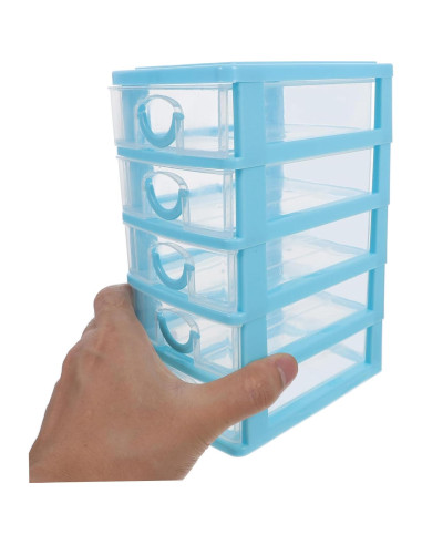 Organizador de Escritorio NUOBESTY 5 Cajones Azul 18.6x13x9cm