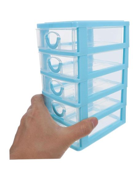Organizador de Escritorio NUOBESTY 5 Cajones Azul 18.6x13x9cm