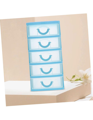 Organizador de Escritorio NUOBESTY 5 Cajones Azul 18.6x13x9cm