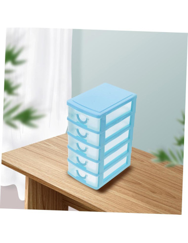 Organizador de Escritorio NUOBESTY 5 Cajones Azul 18.6x13x9cm