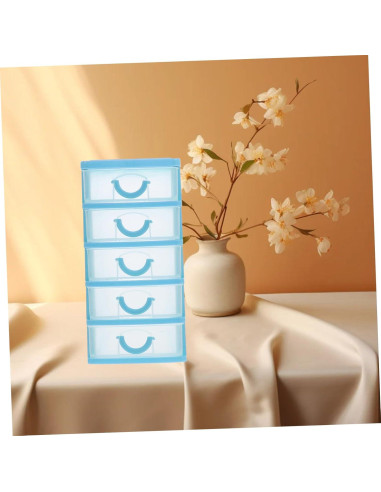 Organizador de Escritorio NUOBESTY 5 Cajones Azul 18.6x13x9cm