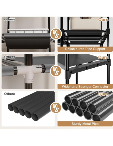 Armario Portátil Neatrays 121.4x40.1x161 cm con 4 Estantes