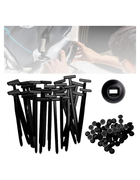 Bridas de Cable de Nylon HISKI 20pcs Autocierre 8.89cm