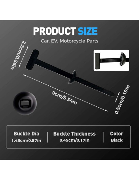 Bridas de Cable de Nylon HISKI 20pcs Autocierre 8.89cm