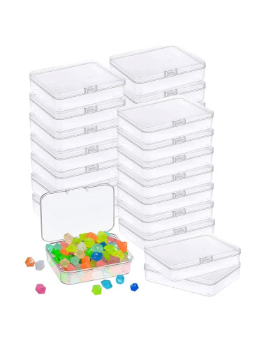 12 Mini Contenedores de Almacenamiento Plástico MFDSJ 8.9x6.1 cm