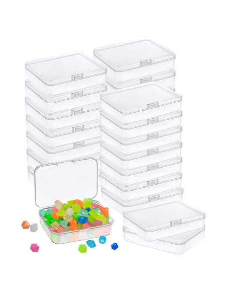 12 Mini Contenedores de Almacenamiento Plástico MFDSJ 8.9x6.1 cm