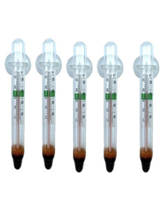 Termómetro de Acuario UCCKEYI 5 Piezas con Ventosa 10.4 cm