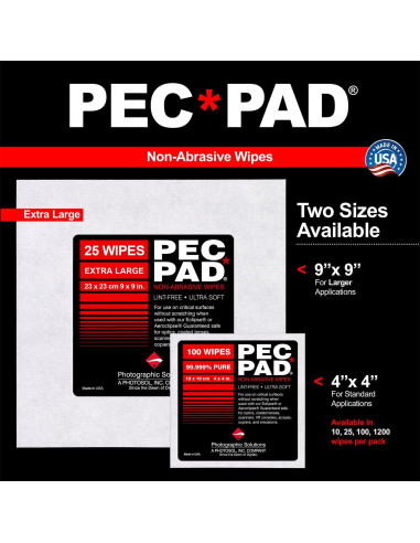 Toallitas de Limpieza Sin Pelusa PEC-PAD Eclipse 10x10 cm