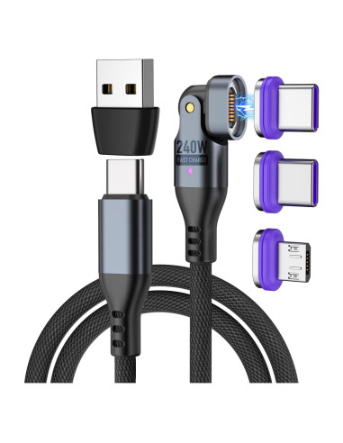 Cable de carga magnético Bojianxin 240W USB-C 1.83m