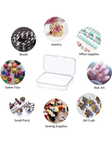 12 Mini Contenedores de Almacenamiento Plástico MFDSJ 8.9x6.1 cm