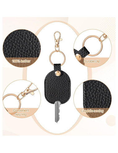 Funda de Llave de Coche de Cuero FdcLixuvol Universal Negra