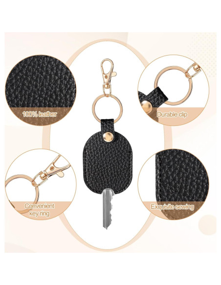 Funda de Llave de Coche de Cuero FdcLixuvol Universal Negra
