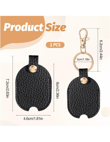 Funda de Llave de Coche de Cuero FdcLixuvol Universal Negra