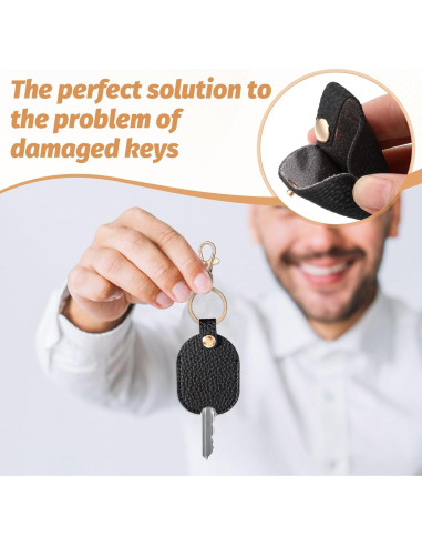 Funda de Llave de Coche de Cuero FdcLixuvol Universal Negra