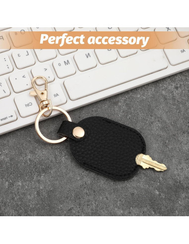 Funda de Llave de Coche de Cuero FdcLixuvol Universal Negra