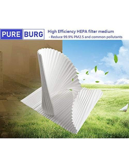 Filtros de Reemplazo PUREBURG H13 HEPA para Humidificador y Purificador Homedics AP-H400