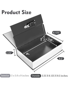 Caja de Seguridad Oculta FOWSEEK en Forma de Libro Rosa 2
