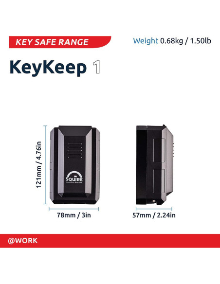 Caja de Seguridad para Llaves Squire Key Keep 1 - Combinación 4 Ruedas