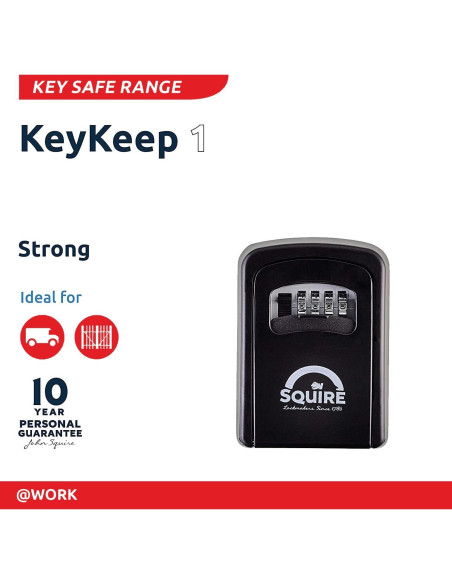 Caja de Seguridad para Llaves Squire Key Keep 1 - Combinación 4 Ruedas