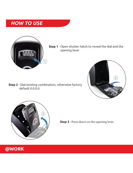 Caja de Seguridad para Llaves Squire Key Keep 1 - Combinación 4 Ruedas