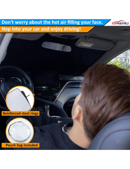 Parasol Plegable TOPINSTALL para Parabrisas Ford Bronco 2021-2025