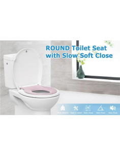 Asiento de Inodoro Redondo EcoExplorer 43.18 cm Rosa con Asiento Infantil 2
