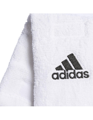 Toalla de equipo adidas blanca con cierre de gancho y bucle