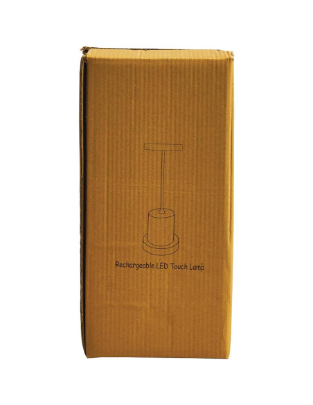 Lámpara de Mesa LED Creative Co-Op de Metal y Madera Dorada