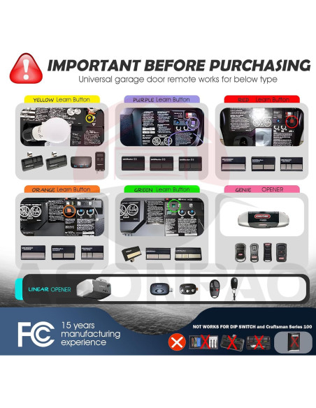 Control Remoto Universal de Puerta de Garaje ASONPAO 893Max 895Max