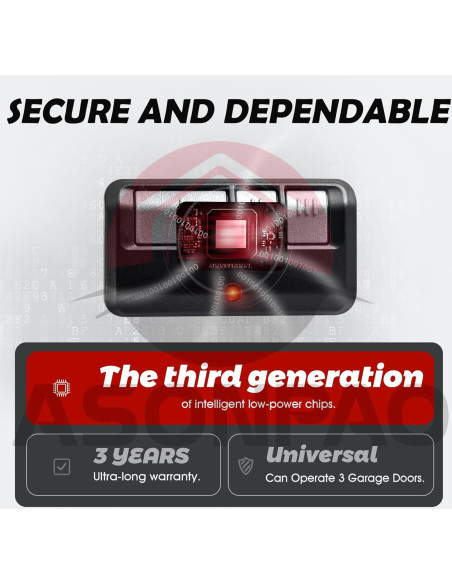 Control Remoto Universal de Puerta de Garaje ASONPAO 893Max 895Max