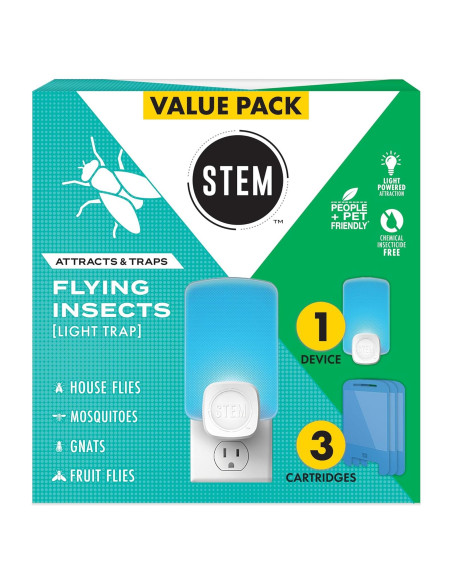 Trampa de Luz STEM para Insectos Voladores - 1 Dispositivo + 3 Cartuchos