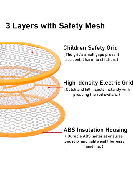 Raqueta Eléctrica para Moscas GameXcel - Paquete de 2, 420g
