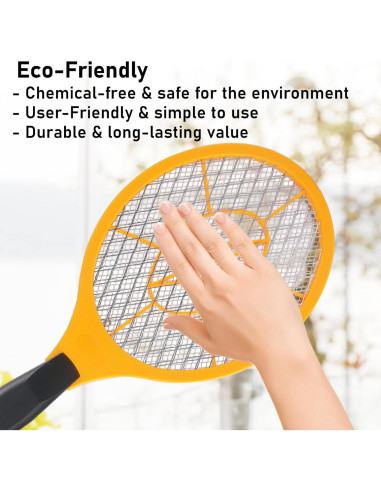 Raqueta Eléctrica para Moscas GameXcel - Paquete de 2, 420g