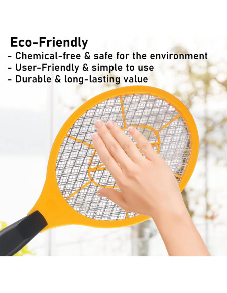 Raqueta Eléctrica para Moscas GameXcel - Paquete de 2, 420g