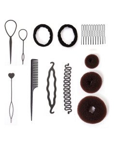 Kit de Fabricación de Moño de Cabello CFTECHGO - 21 Piezas