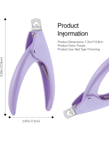 Cortador de Uñas Acrílico Profesional Kootinn Ajustable 15cm