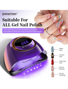 Secador UV para Uñas en Gel JEWHITENY Púrpura 300W 2