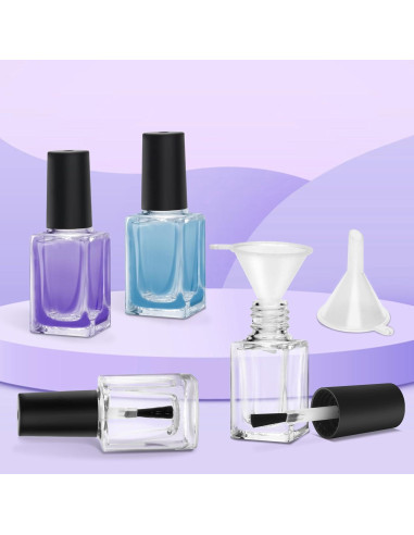 Botellas de Esmalte de Uñas Vacías AHIER 7ml - 5 Piezas