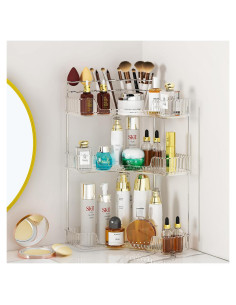 Organizador de Esquina de Baño SUNZOS 3 Niveles Acrílico