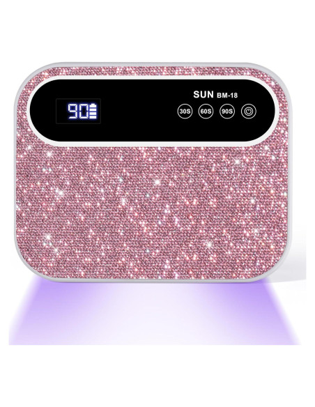 Lámpara de Uñas LED ANYINS 126W Rosa con Sensor Automático
