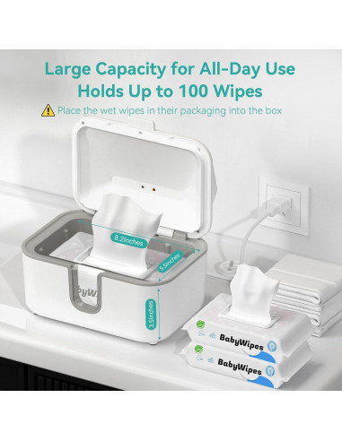 Calentador de Toallitas Chefhandy con Desinfectante UV y Luz Nocturna