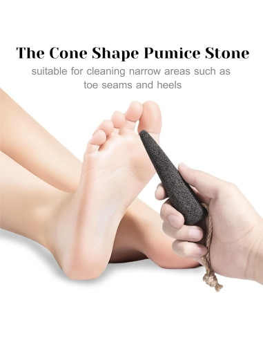 Juego de 2 Piedras Pómez Naturales VALENTISE para Pies
